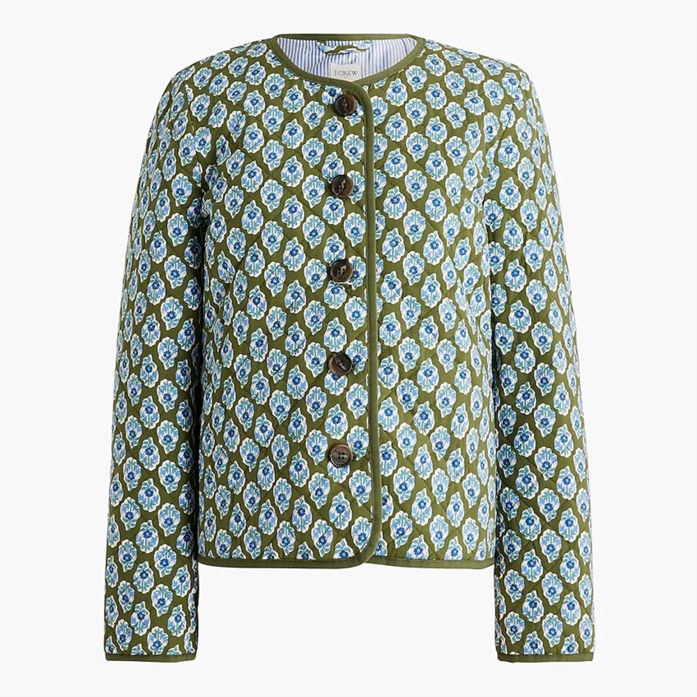 J. Crew Block Print Jacket